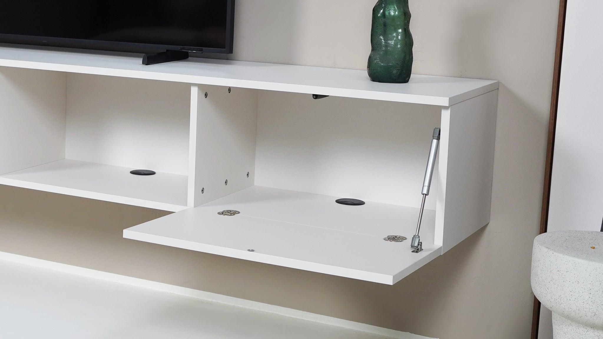 TV meubel - Beige  - 3 kleppen en open vak - {{ product.type }} - Kas20