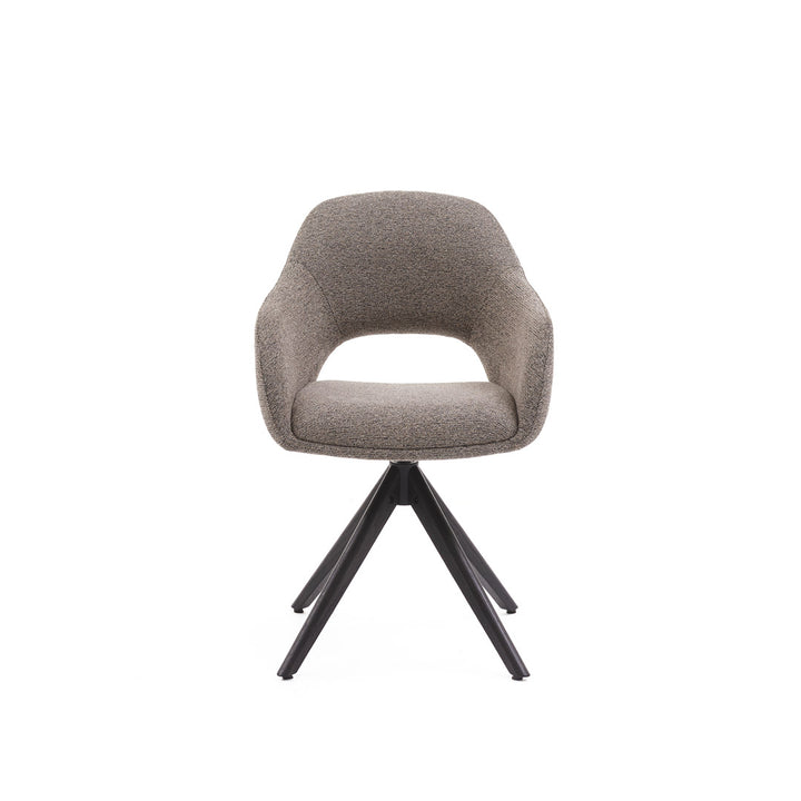 Eetkamerstoel Liam - Sneak Wood - Hout smoked Draaibaar onderstel - {{ product.type }} - Kas20