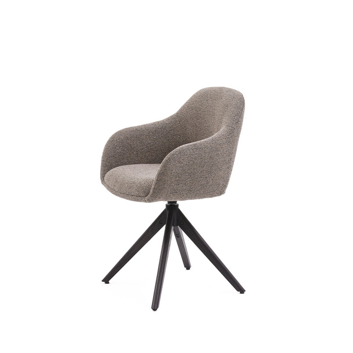 Eetkamerstoel Liam - Sneak Wood - Hout smoked Draaibaar onderstel - {{ product.type }} - Kas20