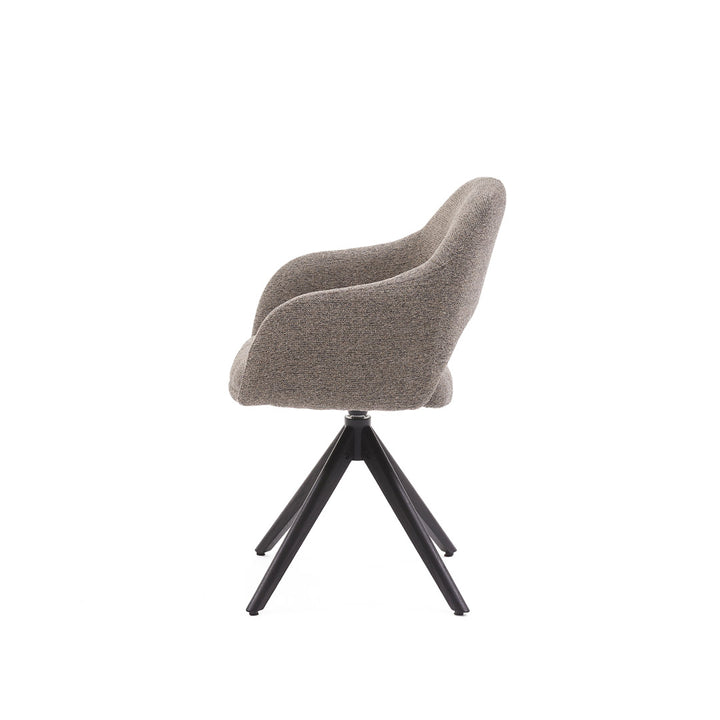 Eetkamerstoel Liam - Sneak Wood - Hout smoked Draaibaar onderstel - {{ product.type }} - Kas20