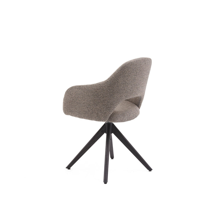 Eetkamerstoel Liam - Sneak Wood - Hout smoked Draaibaar onderstel - {{ product.type }} - Kas20