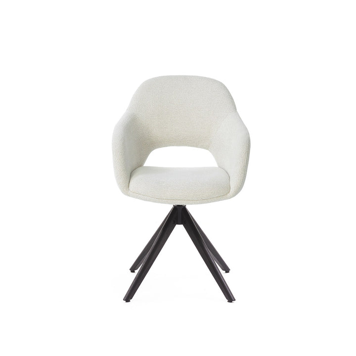 Eetkamerstoel Liam - Sneak Linnen - Hout smoked Draaibaar onderstel - {{ product.type }} - Kas20