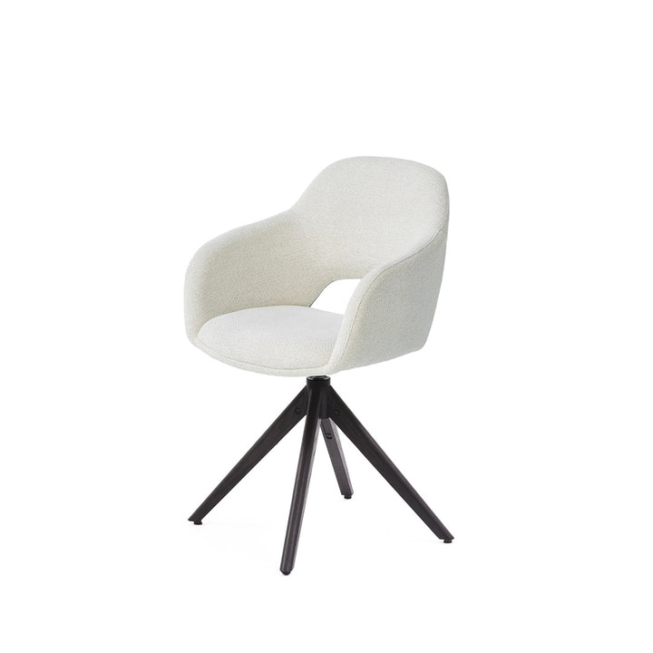 Eetkamerstoel Liam - Sneak Linnen - Hout smoked Draaibaar onderstel - {{ product.type }} - Kas20