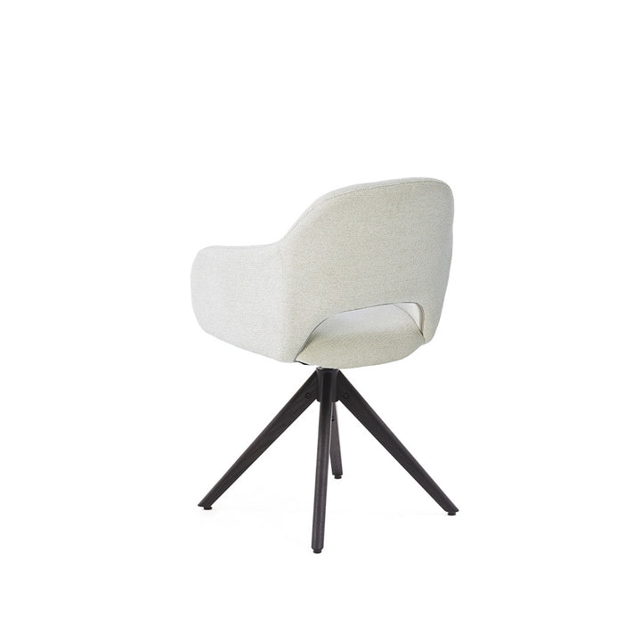 Eetkamerstoel Liam - Sneak Linnen - Hout smoked Draaibaar onderstel - {{ product.type }} - Kas20