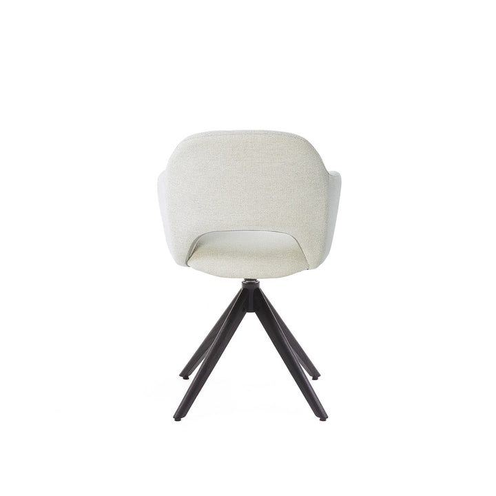 Eetkamerstoel Liam - Sneak Linnen - Hout smoked Draaibaar onderstel - {{ product.type }} - Kas20