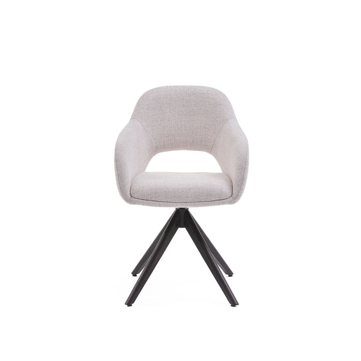 Eetkamerstoel Liam - Oasis Naturel - Hout smoked Draaibaar onderstel - {{ product.type }} - Kas20