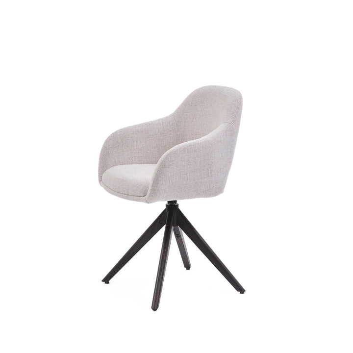 Eetkamerstoel Liam - Oasis Naturel - Hout smoked Draaibaar onderstel - {{ product.type }} - Kas20