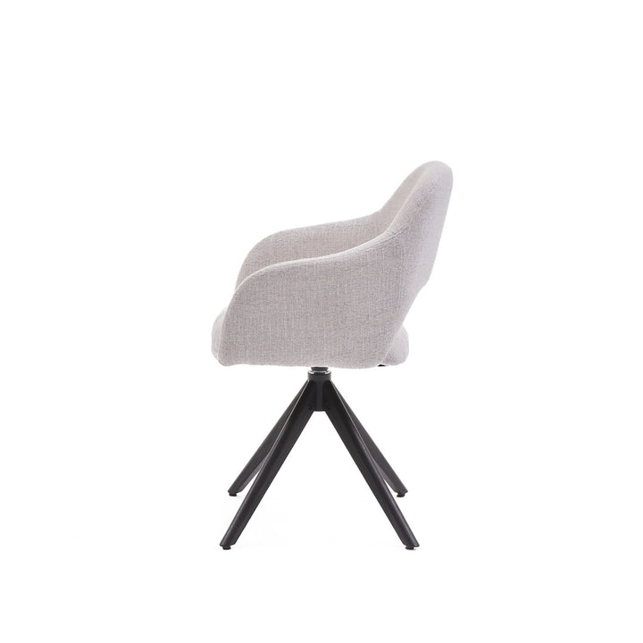 Eetkamerstoel Liam - Oasis Naturel - Hout smoked Draaibaar onderstel - {{ product.type }} - Kas20