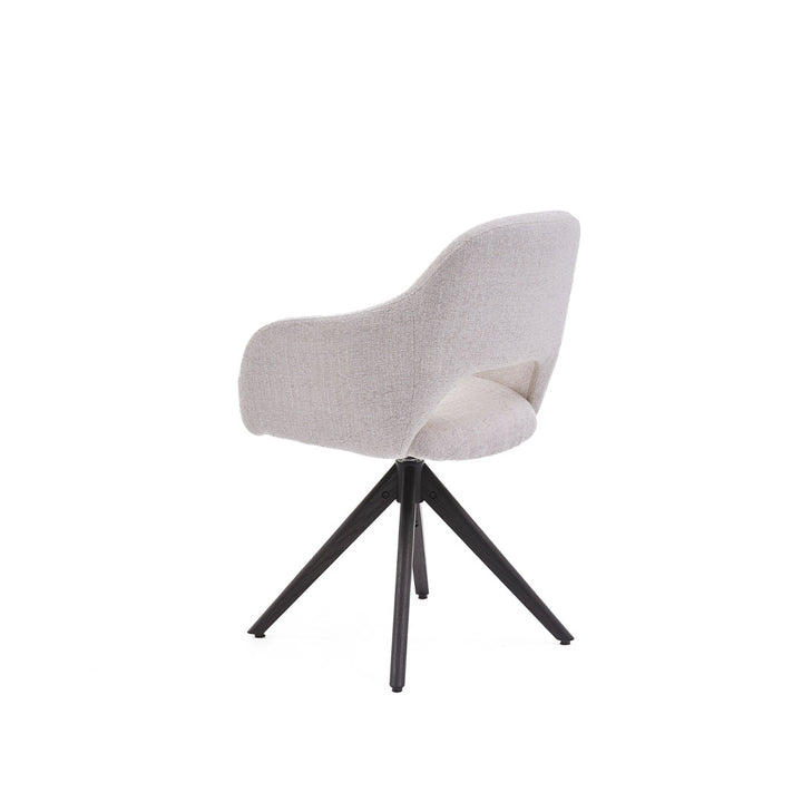 Eetkamerstoel Liam - Oasis Naturel - Hout smoked Draaibaar onderstel - {{ product.type }} - Kas20