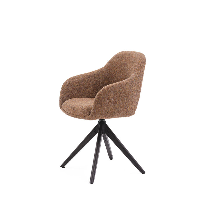 Eetkamerstoel Liam - Oasis Caramel - Hout smoked Draaibaar onderstel - {{ product.type }} - Kas20