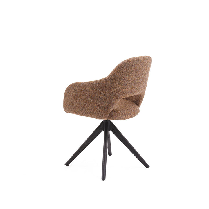 Eetkamerstoel Liam - Oasis Caramel - Hout smoked Draaibaar onderstel - {{ product.type }} - Kas20
