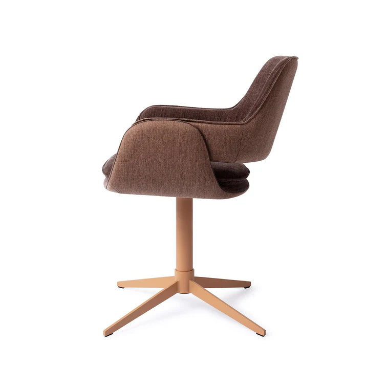 Oketo Chestnut Chase Eetkamerstoel - Draaibaar - {{ product.type }} - Kas20