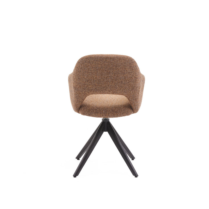 Eetkamerstoel Liam - Oasis Caramel - Hout smoked Draaibaar onderstel - {{ product.type }} - Kas20