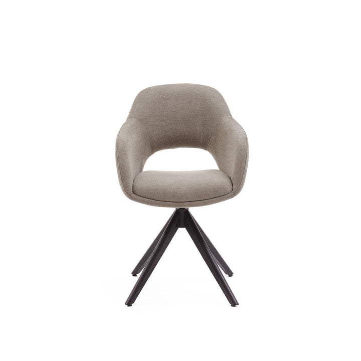 Eetkamerstoel Liam - Guard Eucalyptus - Hout smoked Draaibaar onderstel - {{ product.type }} - Kas20