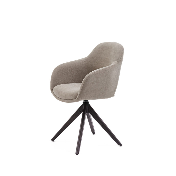 Eetkamerstoel Liam - Guard Eucalyptus - Hout smoked Draaibaar onderstel - {{ product.type }} - Kas20