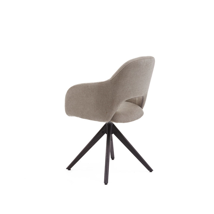 Eetkamerstoel Liam - Guard Eucalyptus - Hout smoked Draaibaar onderstel - {{ product.type }} - Kas20