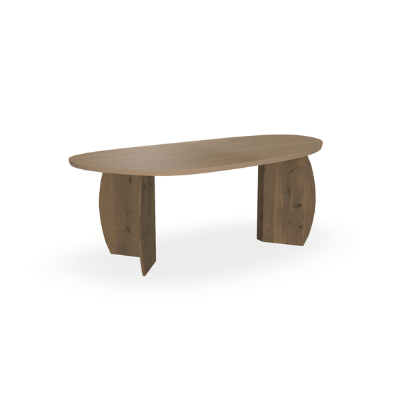 Eettafel Eiken Fineer Chocolate - Organisch B - Maan Buiten Eiken Chocolate - {{ product.type }} - Kas20