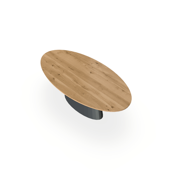 Eettafel Eiken Maurra - Ovaal - Sjors Onderstel Mat Antraciet - {{ product.type }} - Kas20