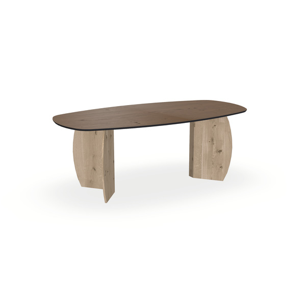 Eettafel Eiken Fineer Noesten Toscane 2 - Ovaal Deens - Maan Buiten Eiken Naturel - {{ product.type }} - Kas20