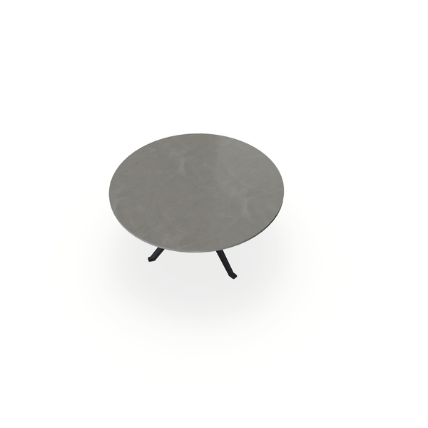 Eettafel Beton Concrete Grey - Rond - Stella Onderstel Mat Zwart - {{ product.type }} - Kas20