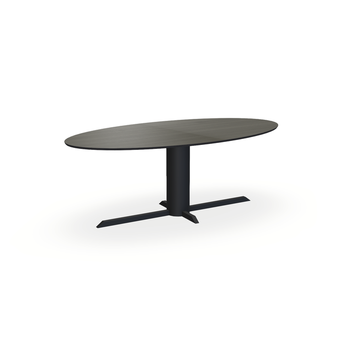 Eettafel Eiken Fineer Venerien - Ovaal - Ilona Onderstel Mat Zwart - {{ product.type }} - Kas20
