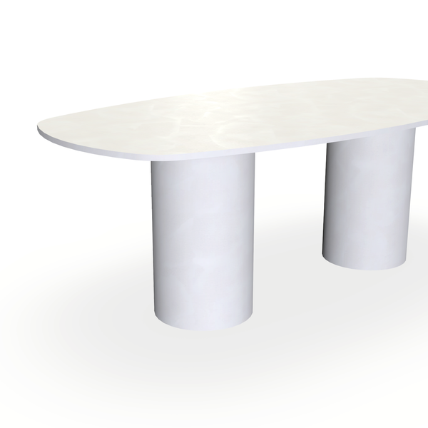 Eettafel Beton Creamy White - Ovaal Deens - Columbus Duo - {{ product.type }} - Kas20