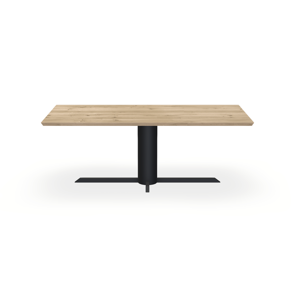 Eettafel Eiken Naturel - Recht - Ilona Onderstel Mat Zwart - {{ product.type }} - Kas20