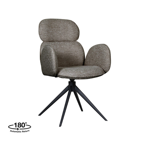Eetkamerstoel Vadim - Truffel grijs - Boucle (set van 2) - {{ product.type }} - Kas20