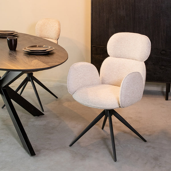 Eetkamerstoel Vadim - Naturel - Boucle (set van 2) - {{ product.type }} - Kas20