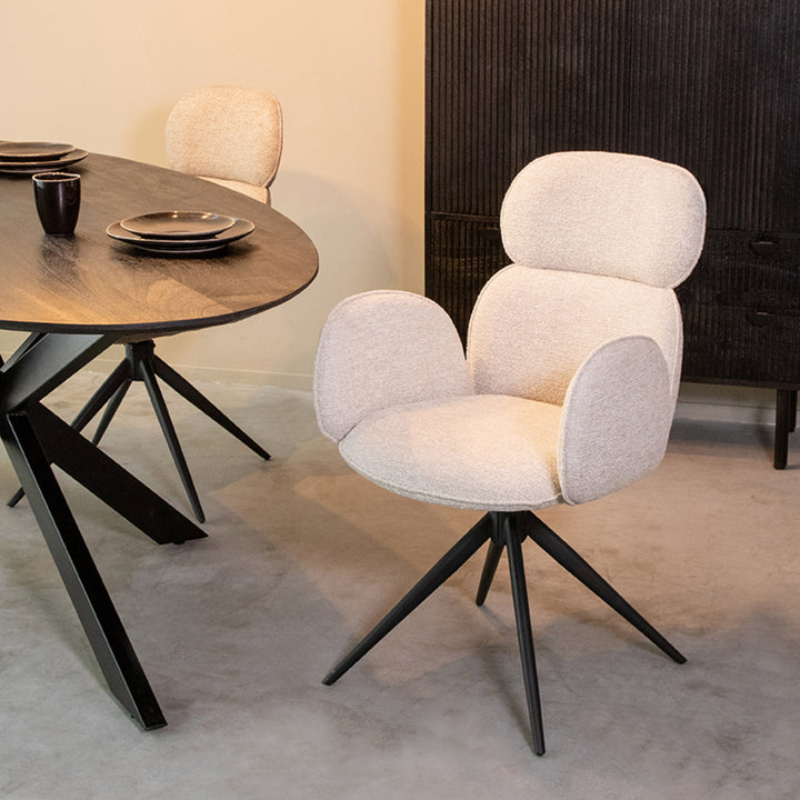 Eetkamerstoel Vadim - Naturel - Boucle (set van 2) - {{ product.type }} - Kas20