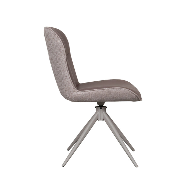 Eetkamerstoel Thaddeus - Bruin - Microfiber (set van 2) - {{ product.type }} - Kas20