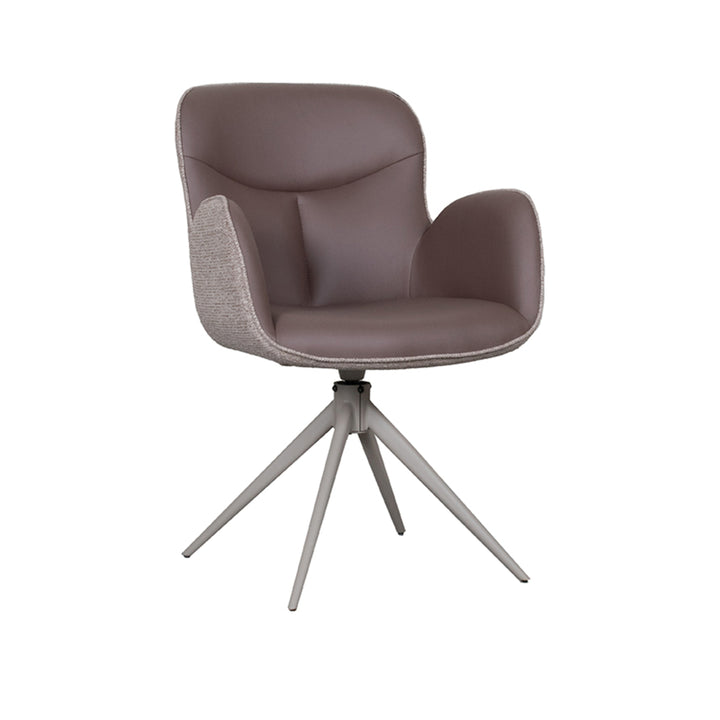Eetkamerstoel Lucien - Bruin - Microfiber (set van 2) - {{ product.type }} - Kas20