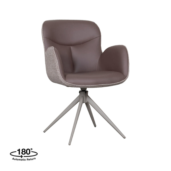 Eetkamerstoel Lucien - Bruin - Microfiber (set van 2) - {{ product.type }} - Kas20