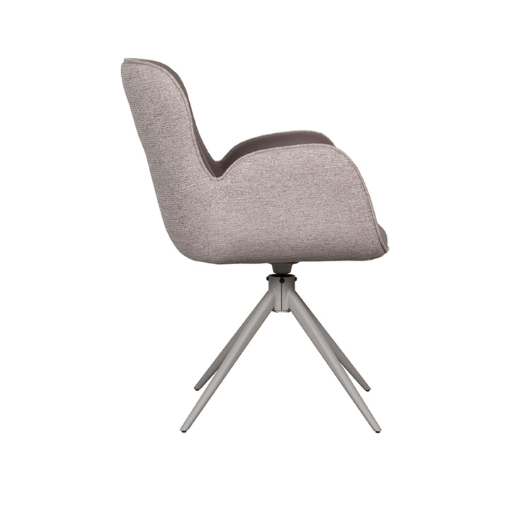 Eetkamerstoel Lucien - Bruin - Microfiber (set van 2) - {{ product.type }} - Kas20