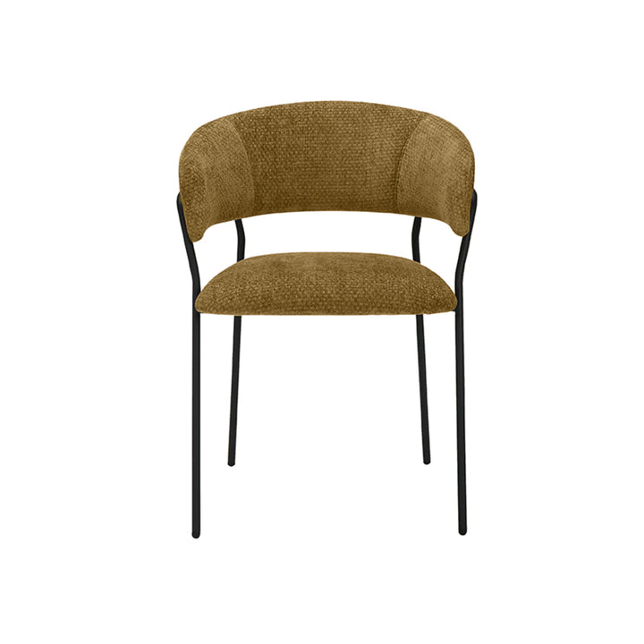 Eetkamerstoel Ombra - Mustard - Elite - Black Frame (set van 4) - {{ product.type }} - Kas20