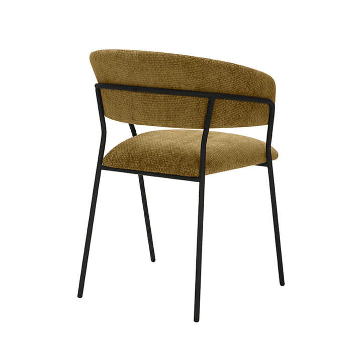 Eetkamerstoel Ombra - Mustard - Elite - Black Frame (set van 4) - {{ product.type }} - Kas20