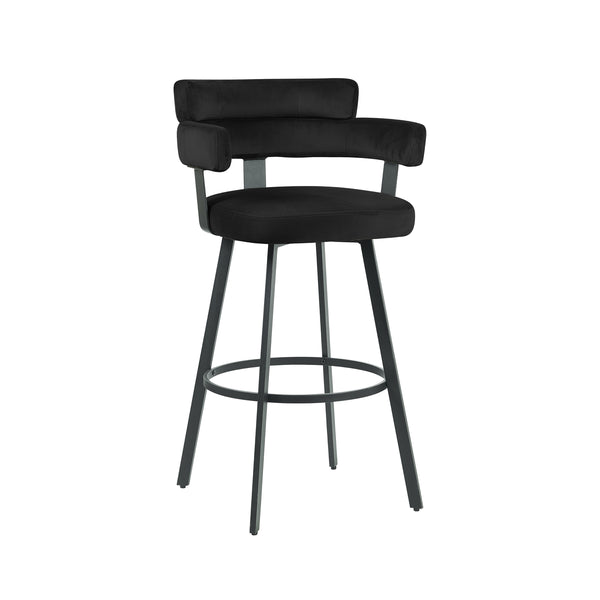 Barkruk Eleganza - Zwart - Fluweel - Zithoogte 75 (set van 2) - {{ product.type }} - Kas20