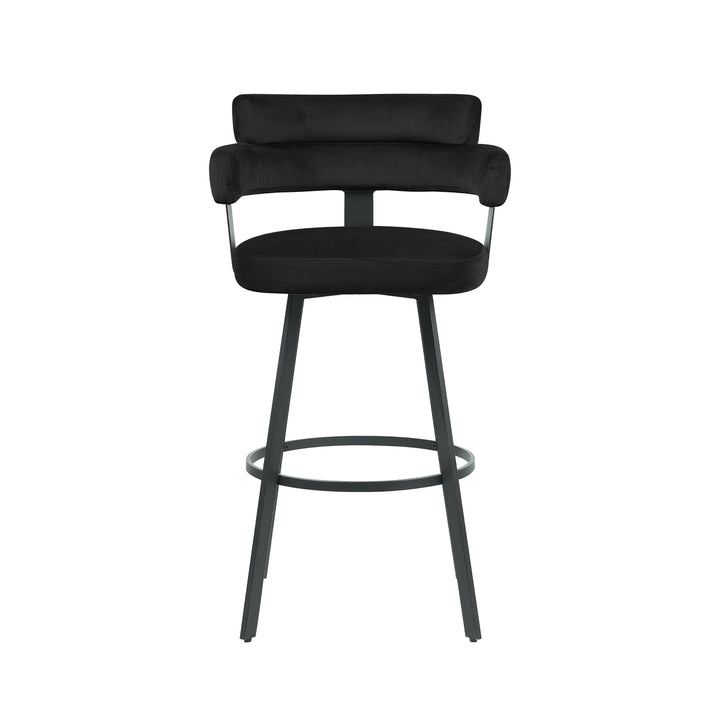 Barkruk Eleganza - Zwart - Fluweel - Zithoogte 75 (set van 2) - {{ product.type }} - Kas20