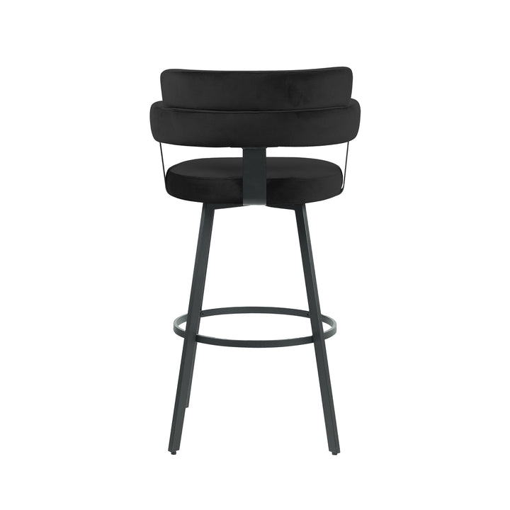 Barkruk Eleganza - Zwart - Fluweel - Zithoogte 75 (set van 2) - {{ product.type }} - Kas20