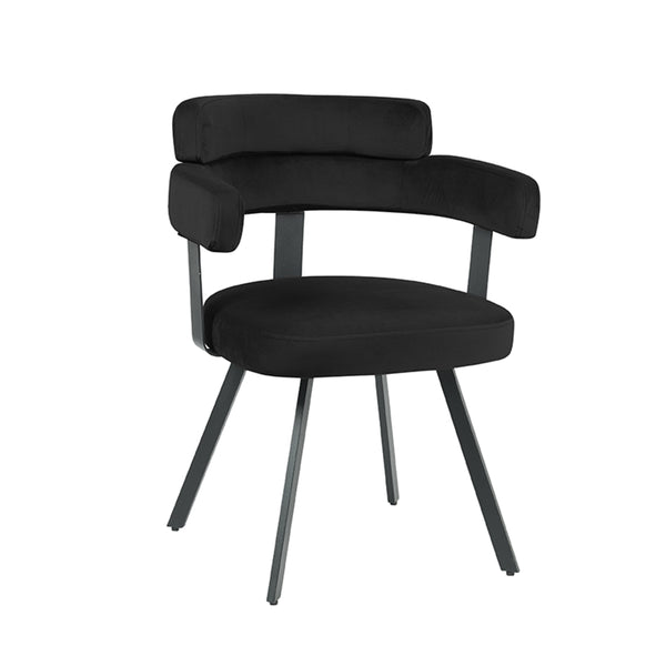 Eetkamerstoel Eleganza - Zwart - Fluweel (set van 2) - {{ product.type }} - Kas20