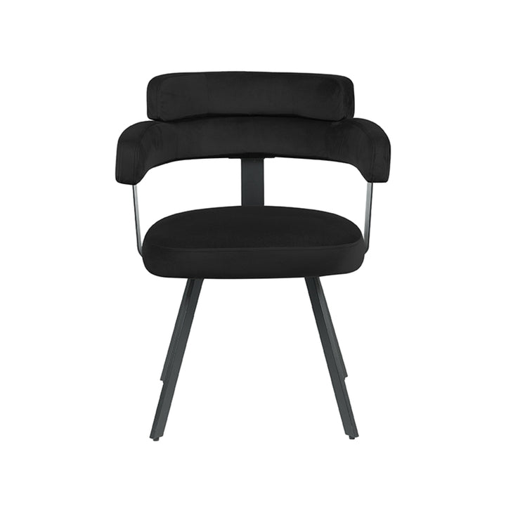 Eetkamerstoel Eleganza - Zwart - Fluweel (set van 2) - {{ product.type }} - Kas20