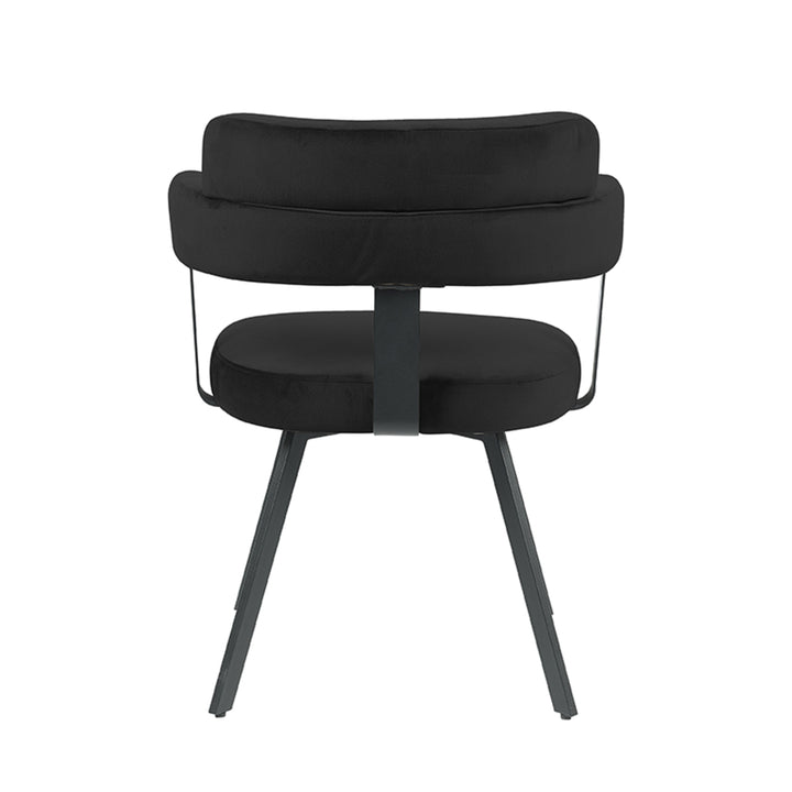 Eetkamerstoel Eleganza - Zwart - Fluweel (set van 2) - {{ product.type }} - Kas20