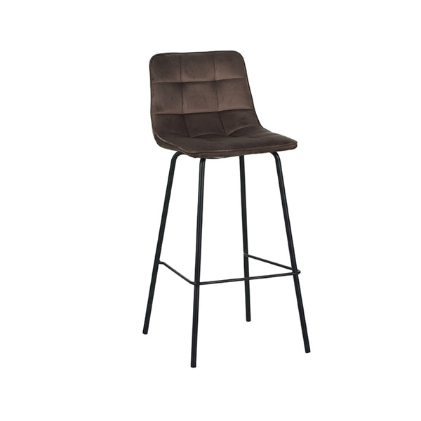 Barkruk Brio - Taupe - Fluweel (set van 2) - {{ product.type }} - Kas20
