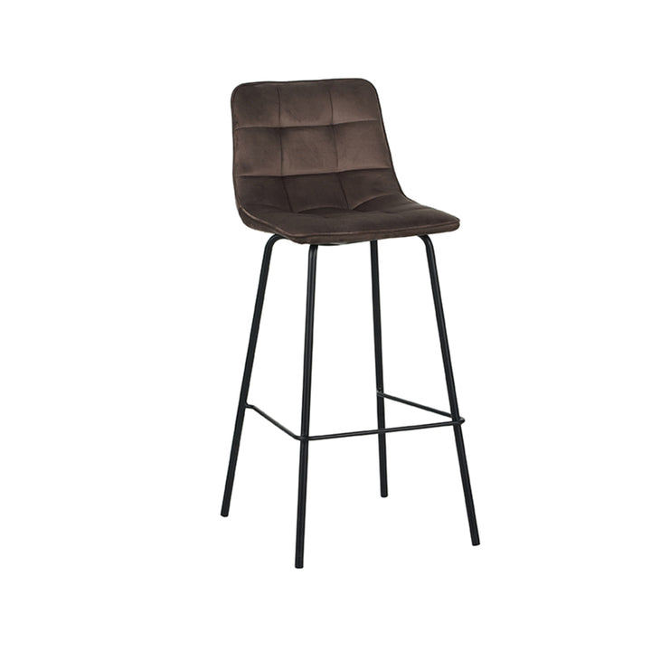 Barkruk Brio - Taupe - Fluweel (set van 2) - {{ product.type }} - Kas20