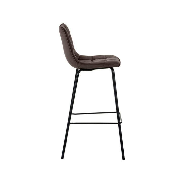 Barkruk Brio - Taupe - Fluweel (set van 2) - {{ product.type }} - Kas20