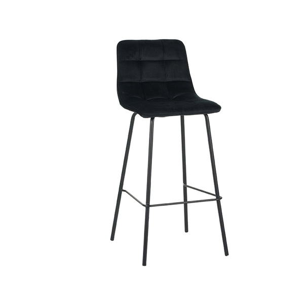 Barkruk Brio - Zwart - Fluweel (set van 2) - {{ product.type }} - Kas20