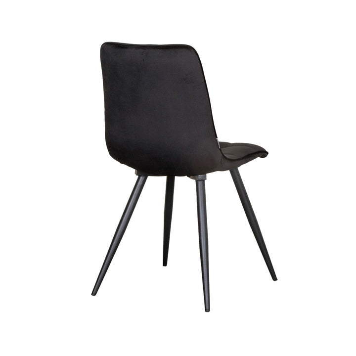 Eetkamerstoel Brio - Zwart - Fluweel - Black Frame (set van 4) - {{ product.type }} - Kas20