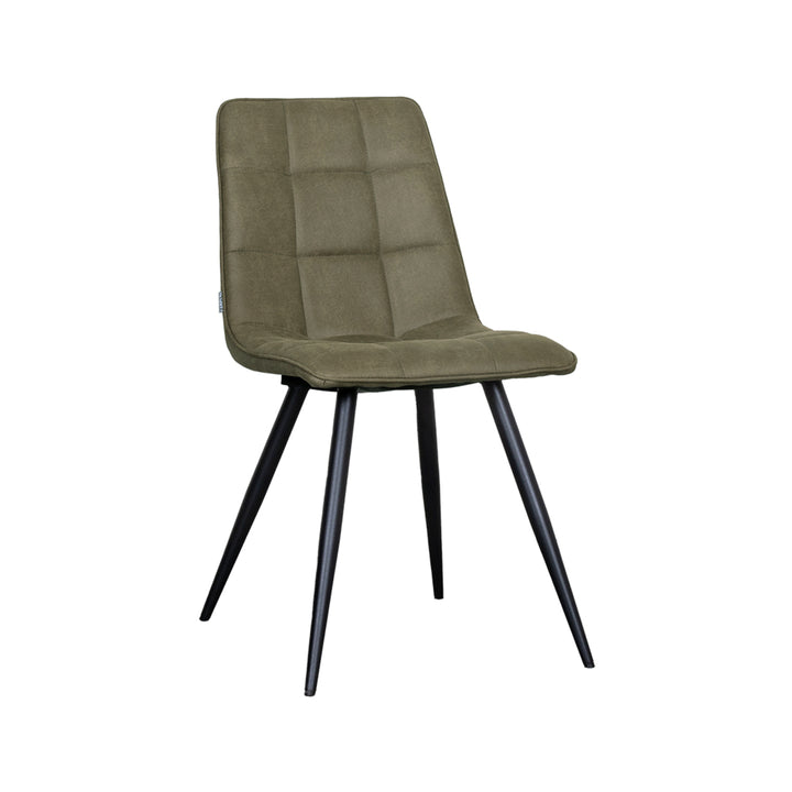 Eetkamerstoel Brio - Moss - Micro Suede - Black Frame (set van 4) - {{ product.type }} - Kas20