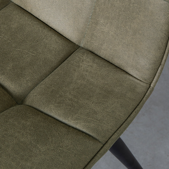 Eetkamerstoel Brio - Moss - Micro Suede - Black Frame (set van 4) - {{ product.type }} - Kas20