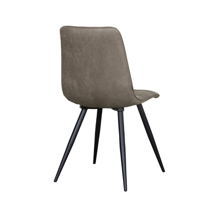 Eetkamerstoel Brio - Taupe - Micro Suede - Black Frame (set van 4) - {{ product.type }} - Kas20
